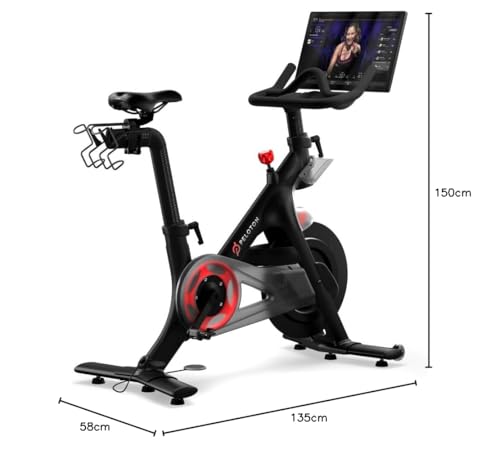 Original Peloton Bike | Indoor Stationary Exercise Bike with Immersive 21.5” HD Touchscreen, Schwarz