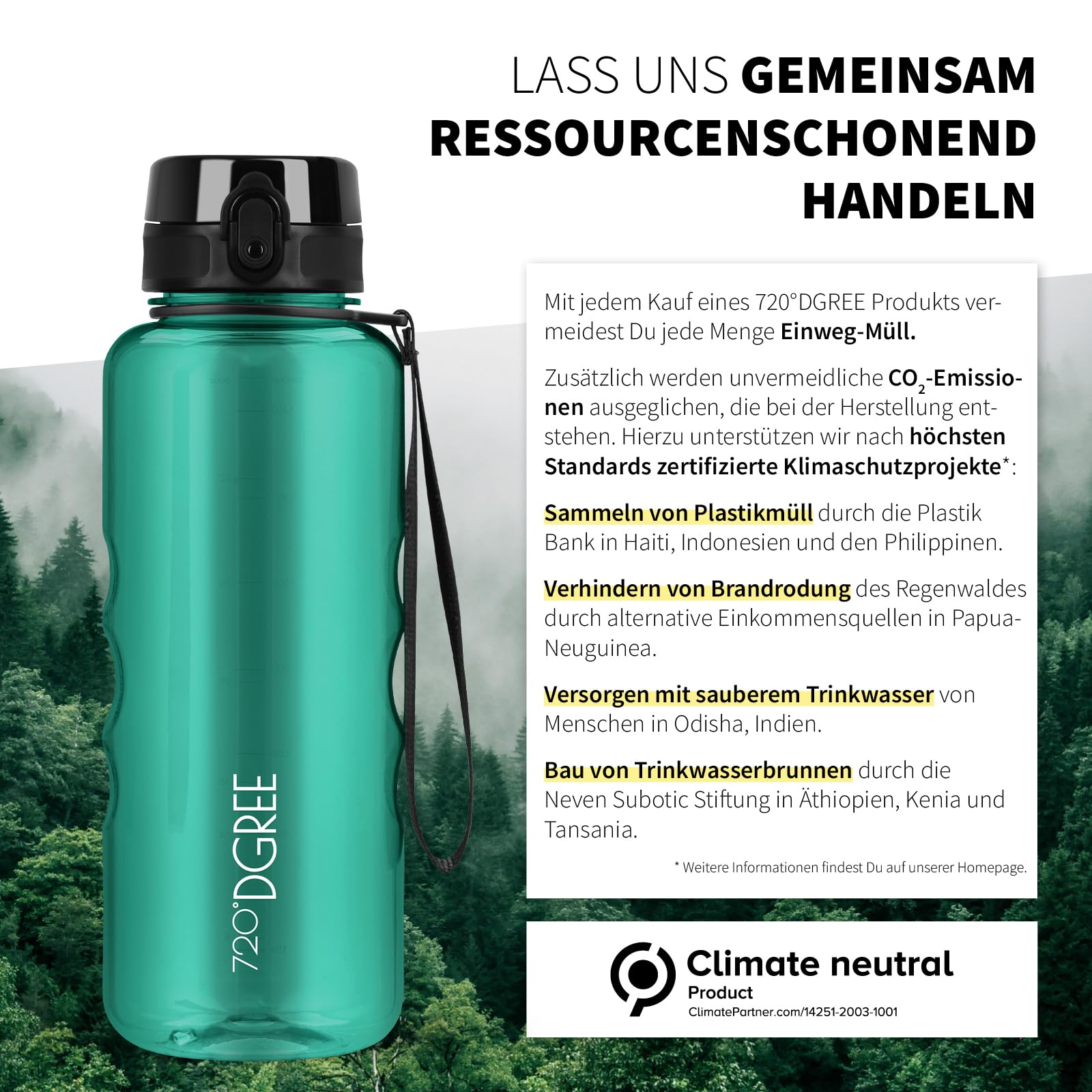 720°DGREE "uberBottle" – Leicht, BPA-frei, stoßfest