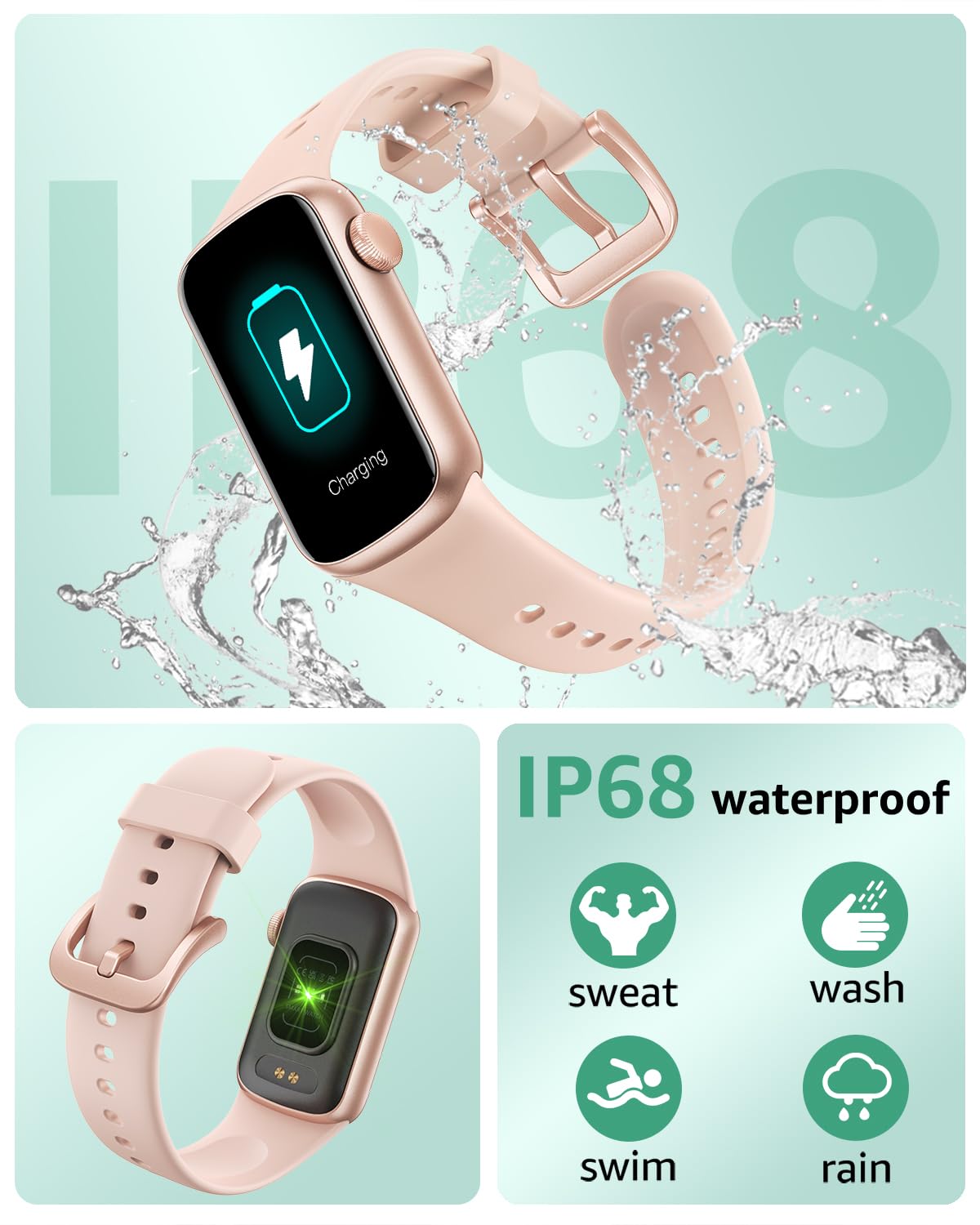 IMFRCHCS Fitnessuhr mit HD-Display & 137 Sportmodi – Wasserdichte Smartwatch für Damen & Herren