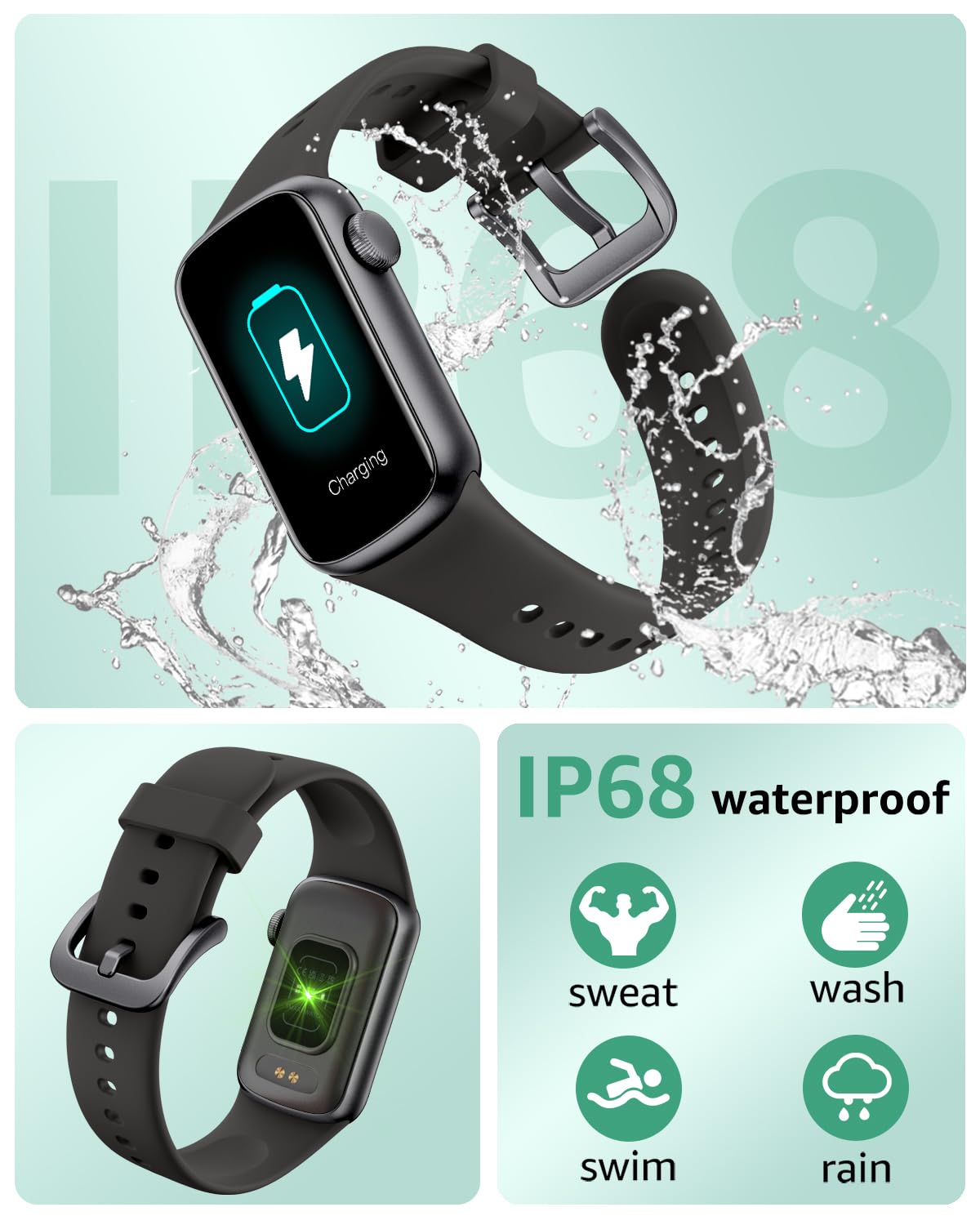 IMFRCHCS Fitnessuhr mit HD-Display & 137 Sportmodi – Wasserdichte Smartwatch für Damen & Herren