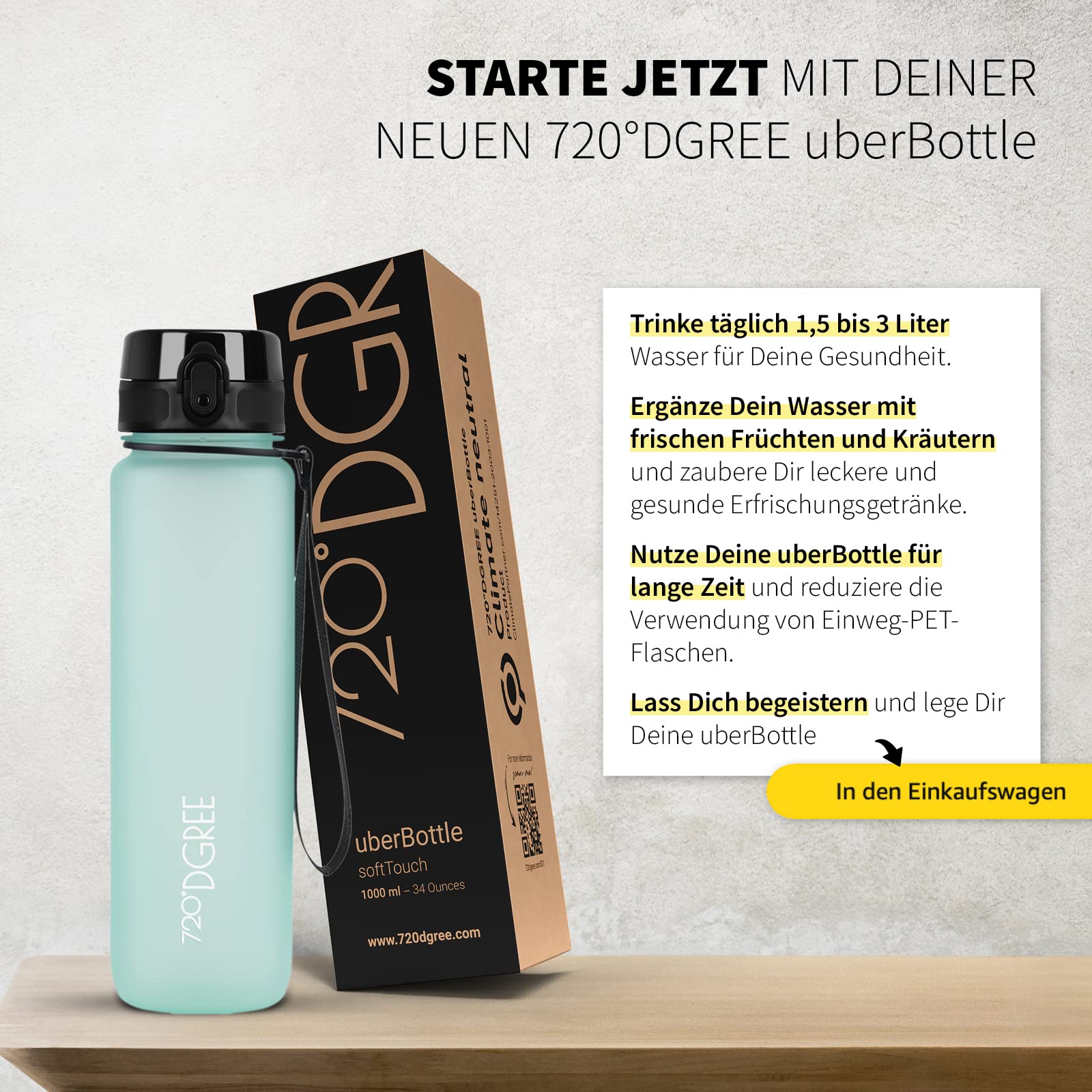 720°DGREE "uberBottle" – Leicht, BPA-frei, stoßfest