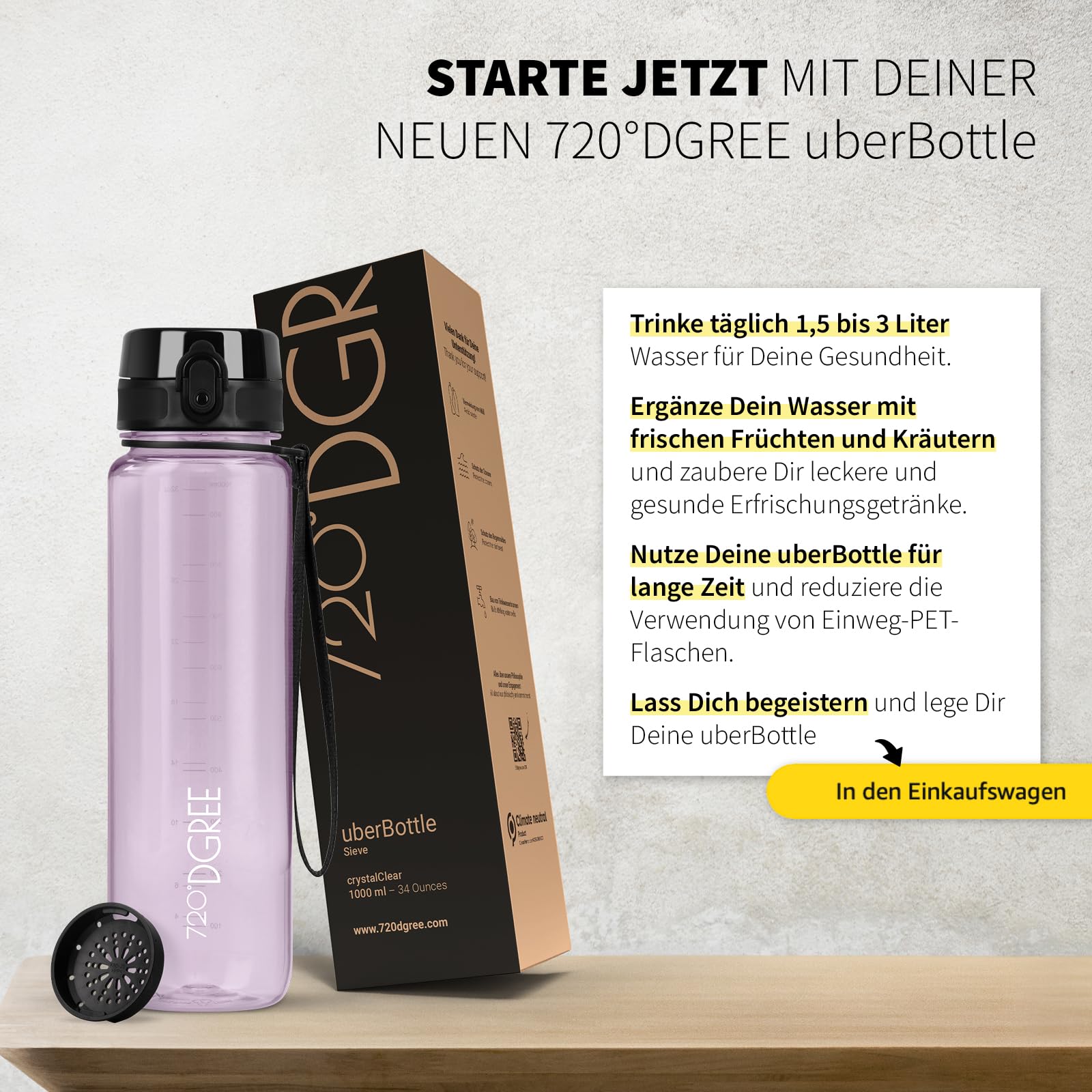 720°DGREE "uberBottle" – Leicht, BPA-frei, stoßfest