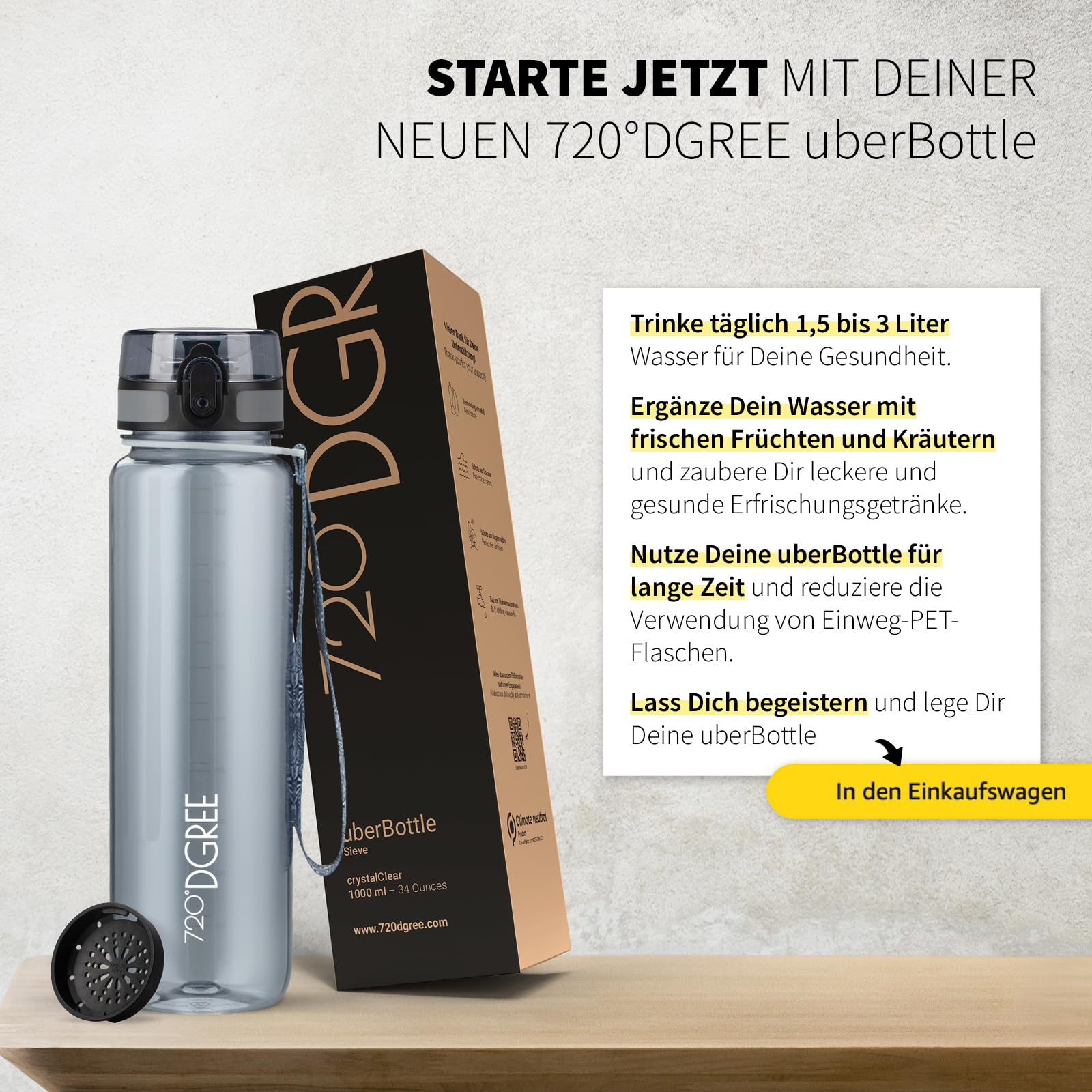720°DGREE "uberBottle" – Leicht, BPA-frei, stoßfest