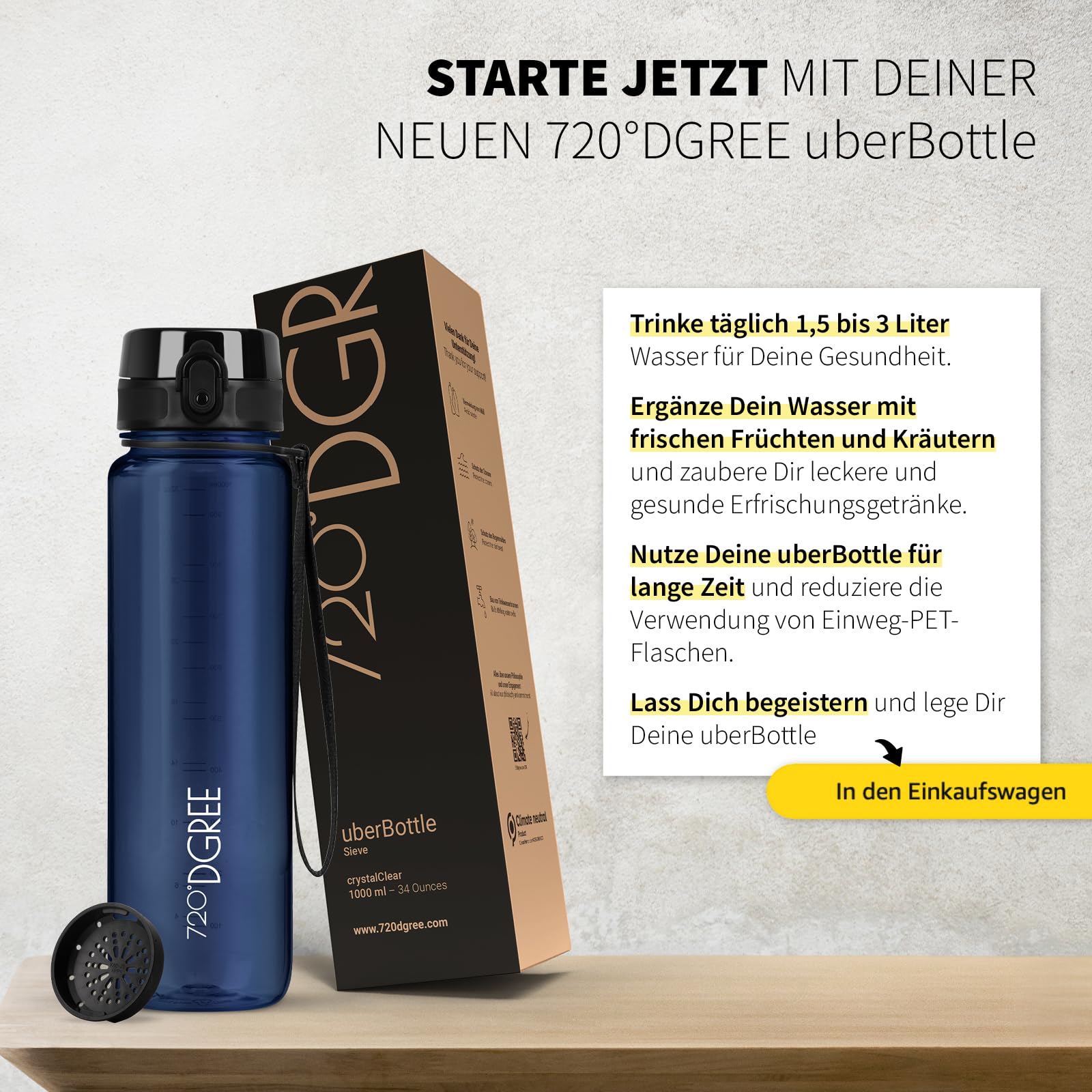 720°DGREE "uberBottle" – Leicht, BPA-frei, stoßfest