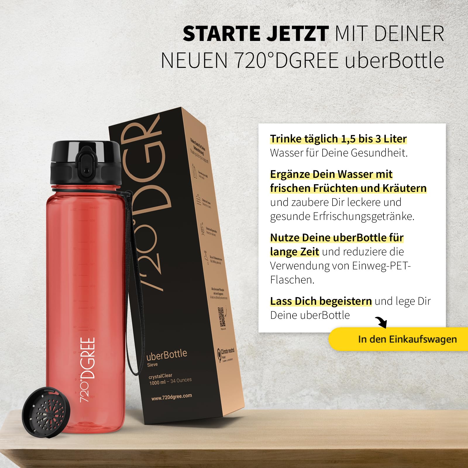 720°DGREE "uberBottle" – Leicht, BPA-frei, stoßfest