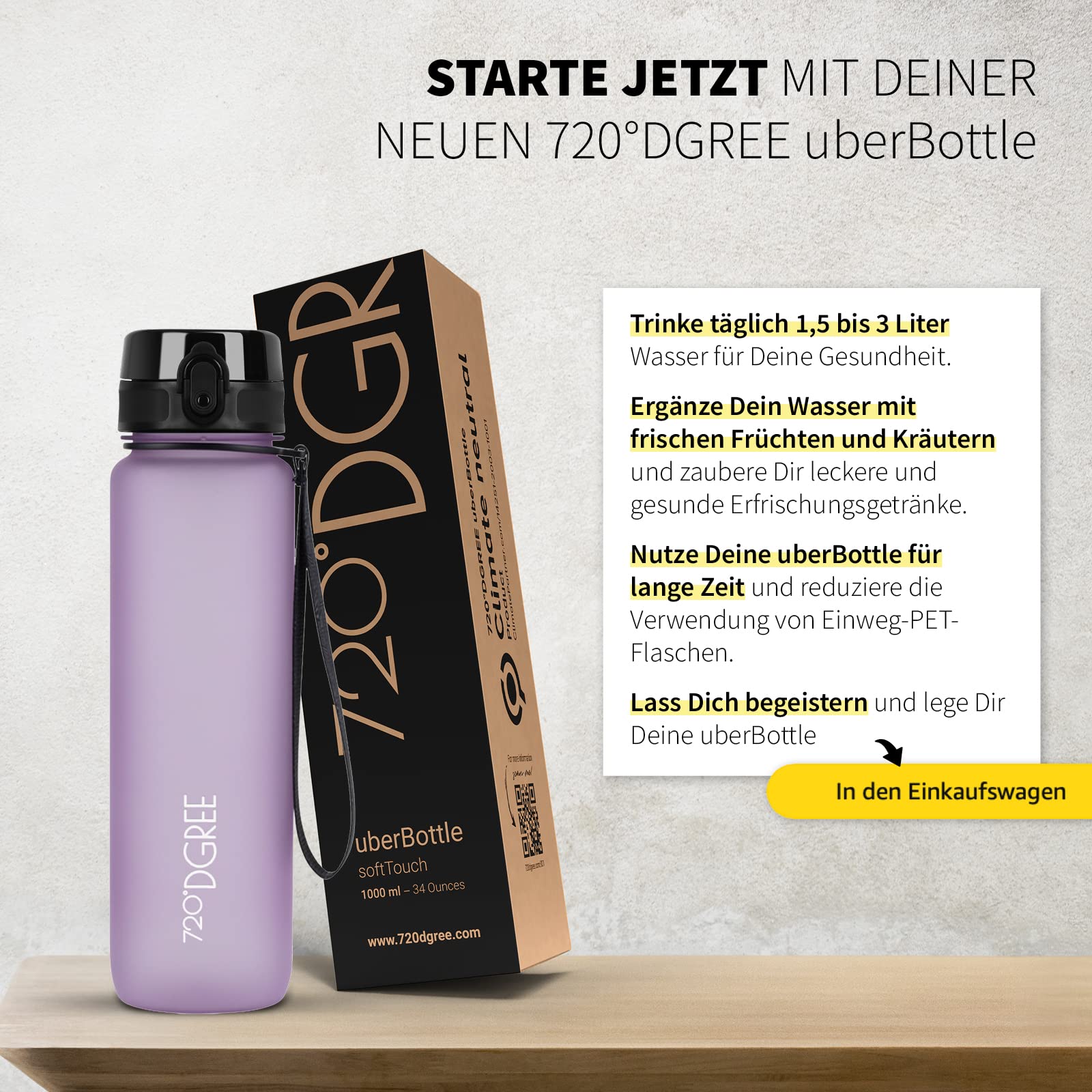 720°DGREE "uberBottle" – Leicht, BPA-frei, stoßfest