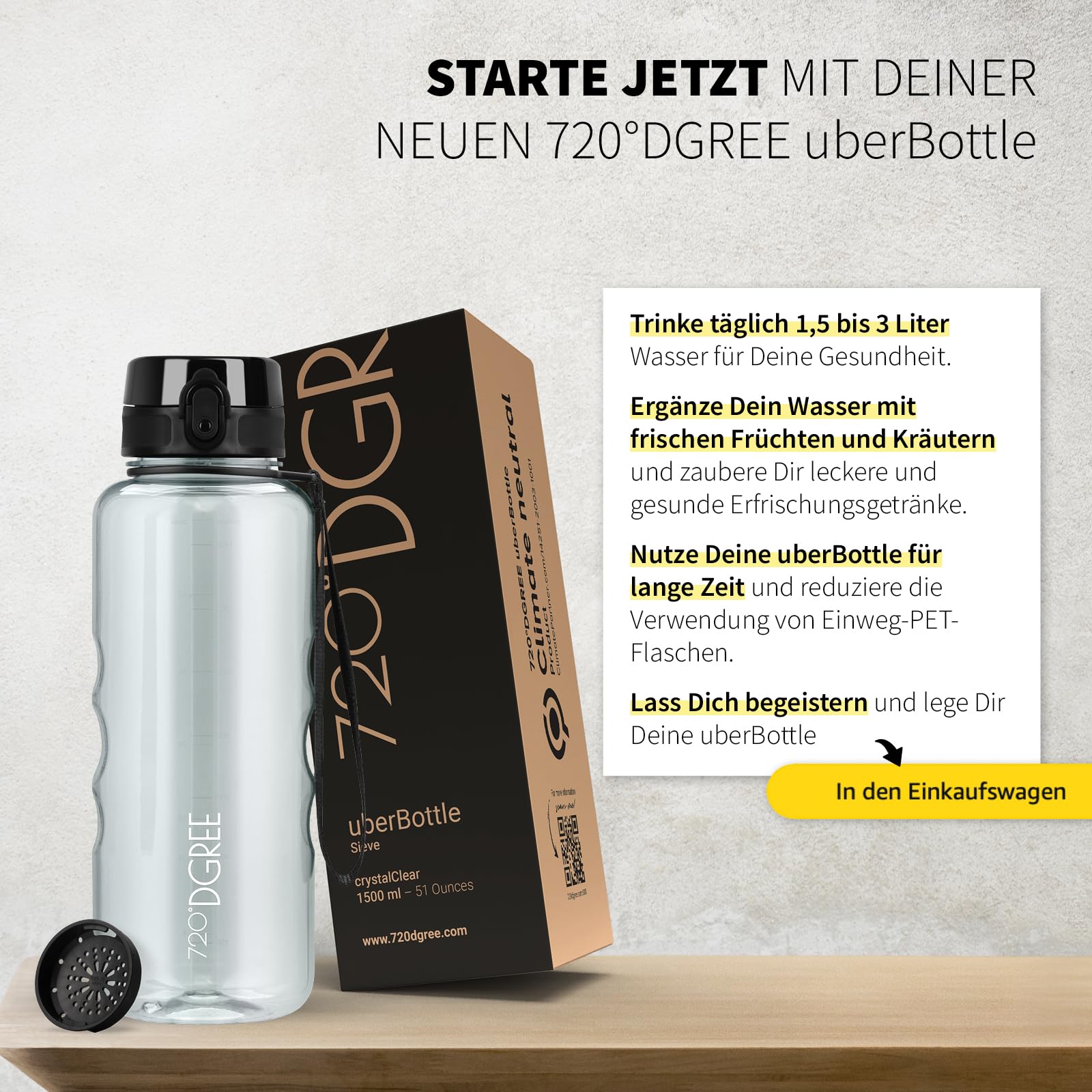 720°DGREE "uberBottle" – Leicht, BPA-frei, stoßfest