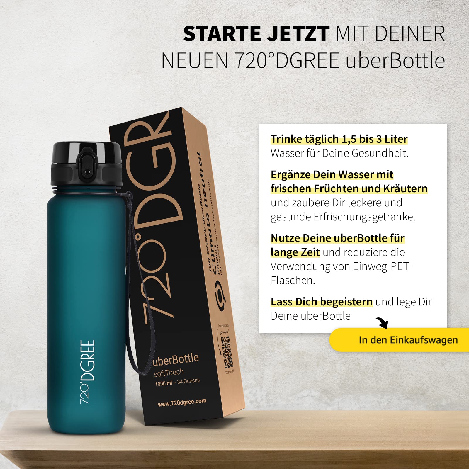 720°DGREE "uberBottle" – Leicht, BPA-frei, stoßfest