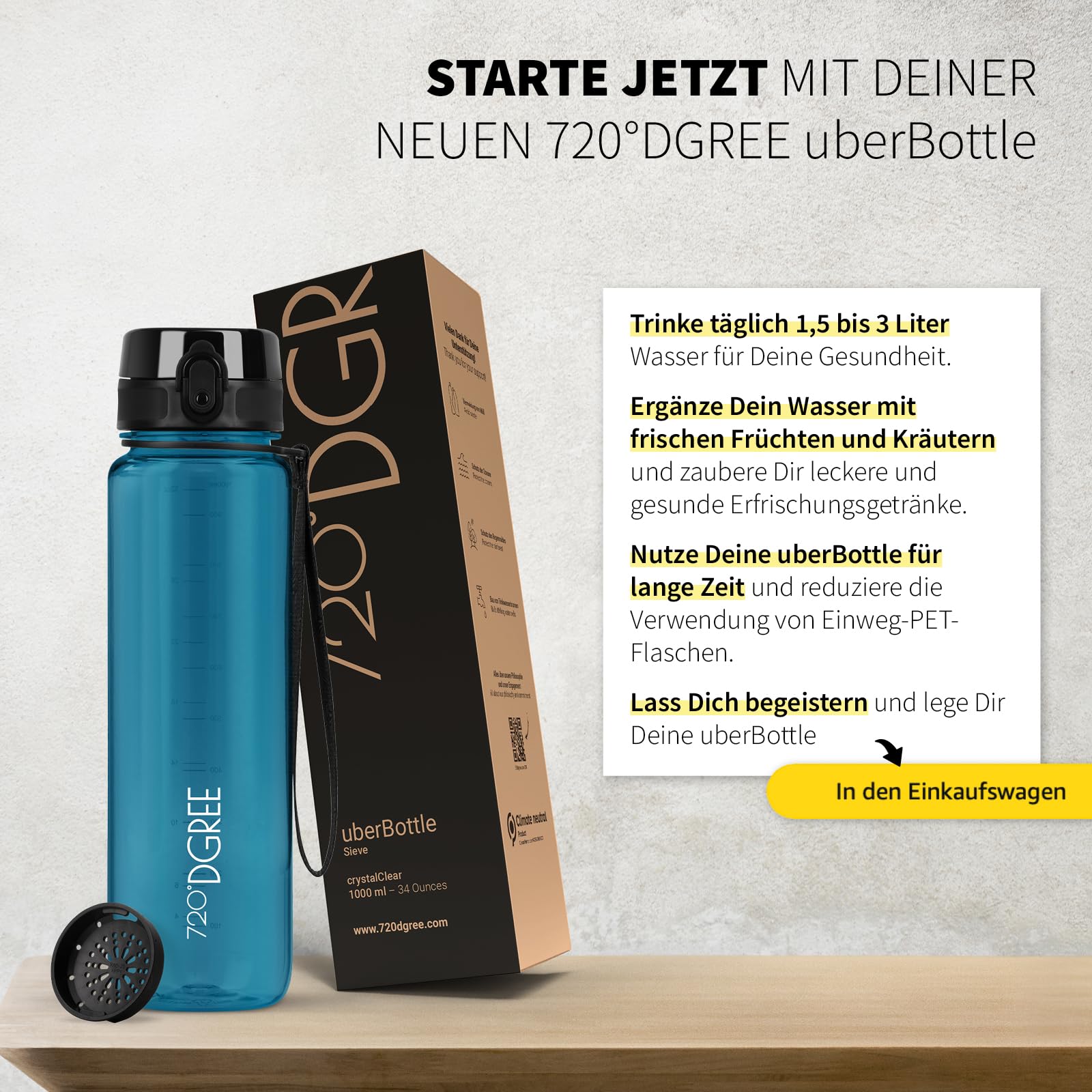 720°DGREE "uberBottle" – Leicht, BPA-frei, stoßfest