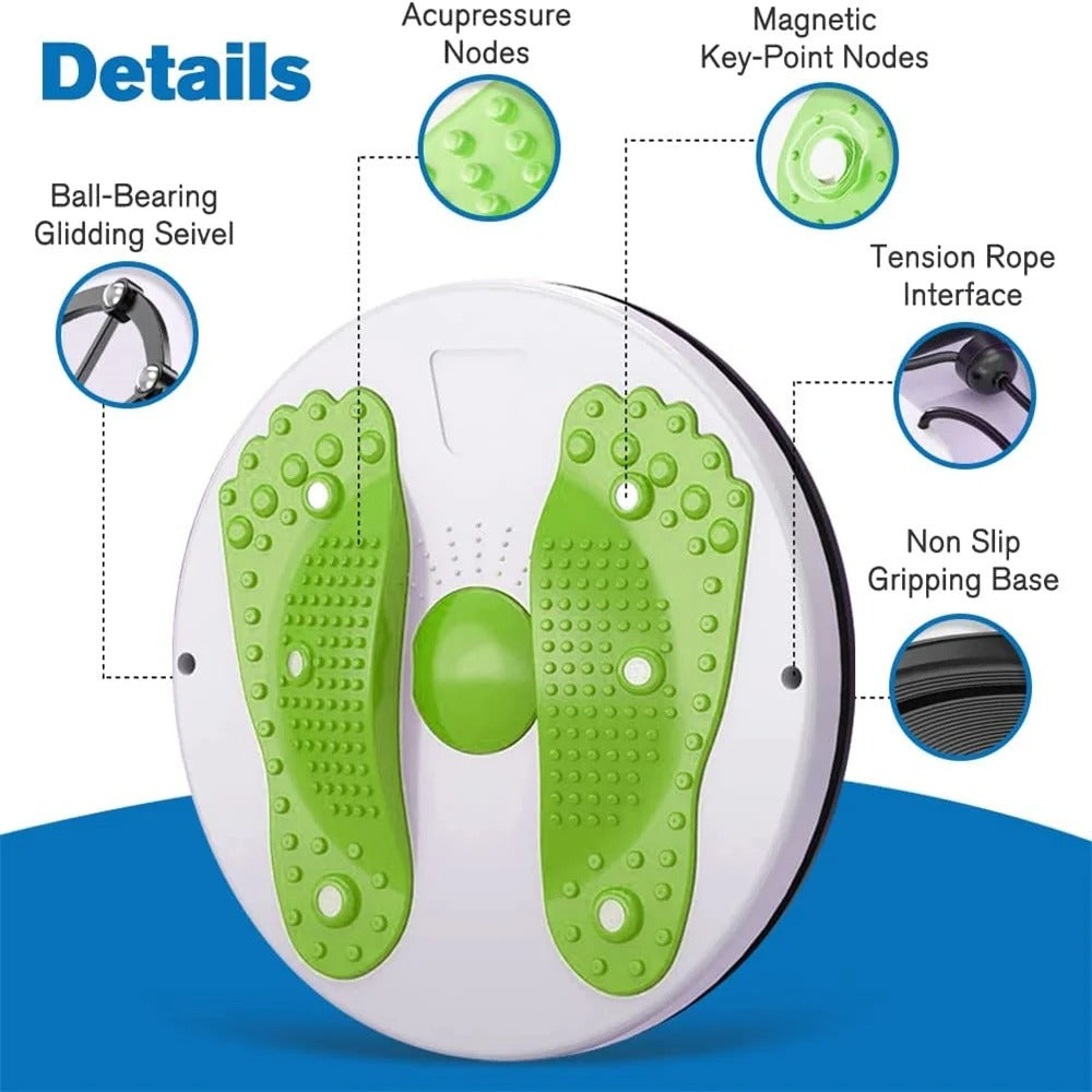 Effektives Bauchmuskeltraining: Rotierende Balance- und Massageplatte für Zuhause