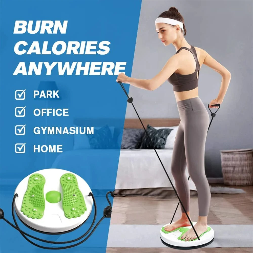 Effektives Bauchmuskeltraining: Rotierende Balance- und Massageplatte für Zuhause